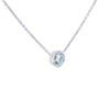 Kobelli Lab Grown Diamond Solitaire Bezel Gold Necklace