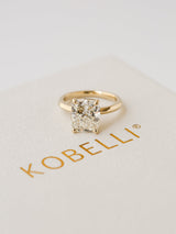 Kobelli Custom Tailored Basic Corner-prongs Diamond Ring