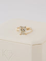 Kobelli Custom Tailored Basic Corner-prongs Diamond Ring