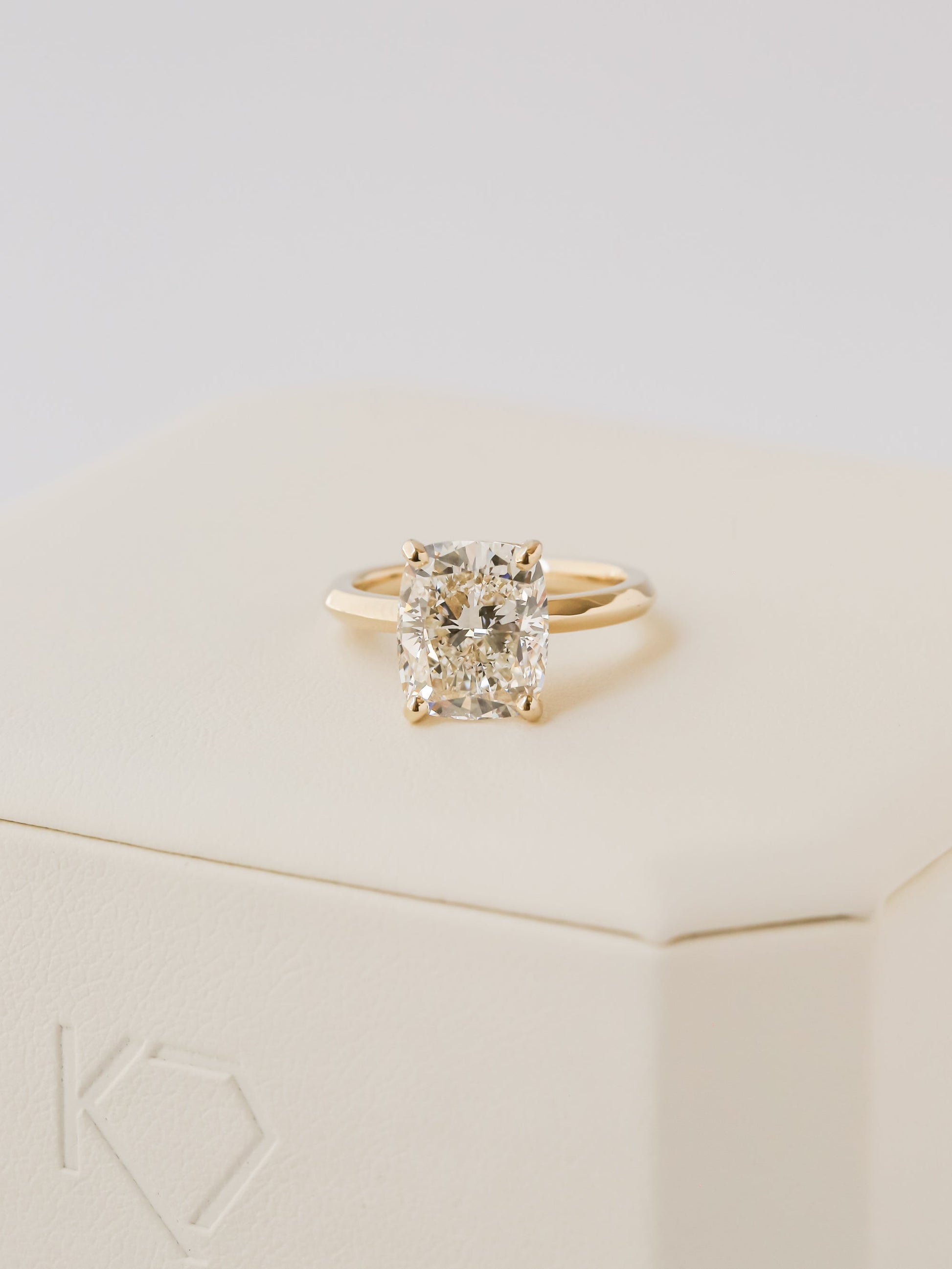 Kobelli Custom Tailored Basic Corner-prongs Diamond Ring