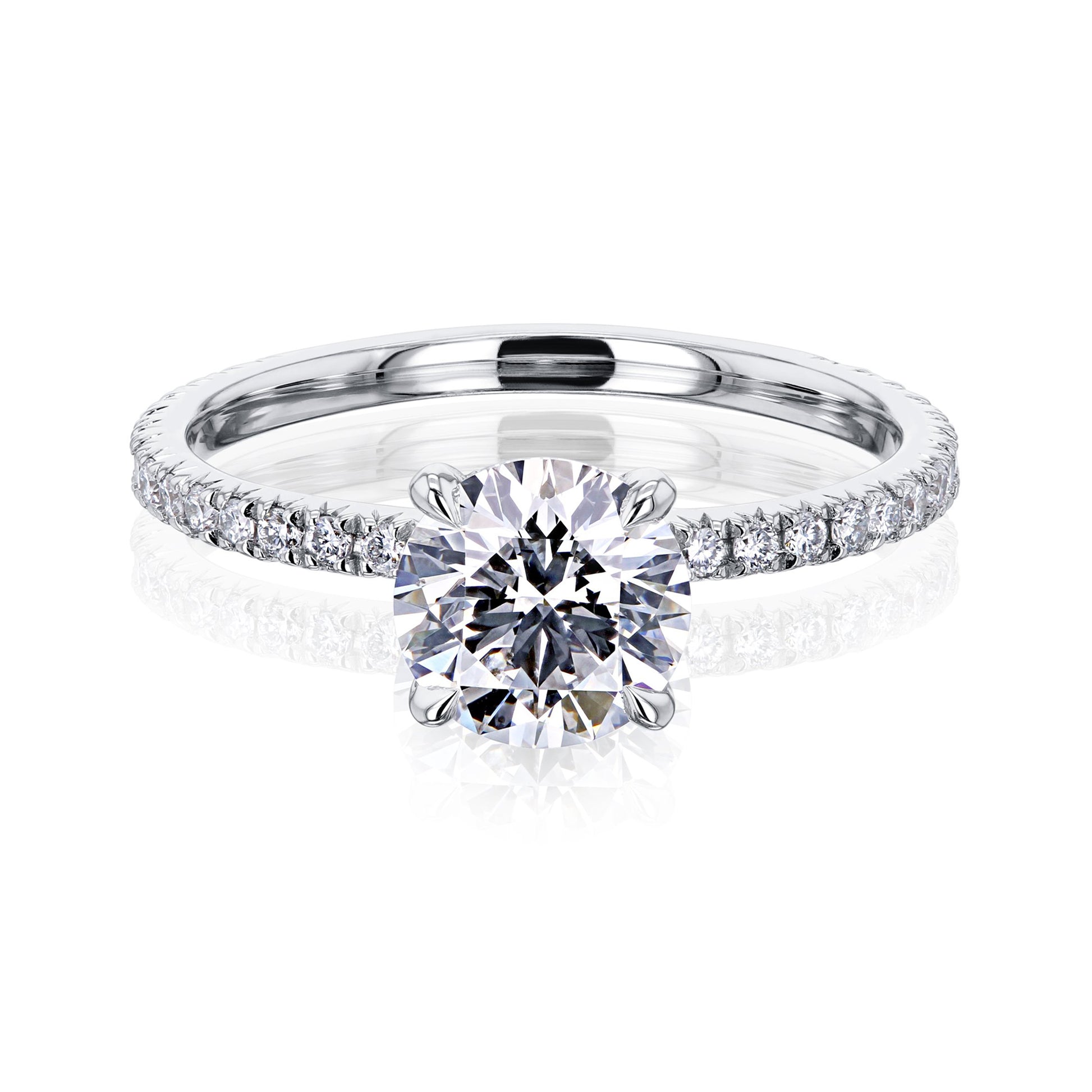 1.3 Carat Lab Grown Diamond French Pavé Lumière Ring (IGI)