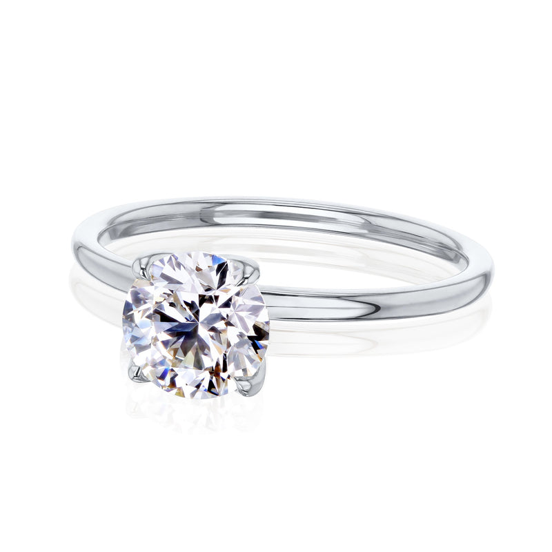 Kobelli 1ct Round Floating Tulip Engagement Solitaire Ring (Certified)