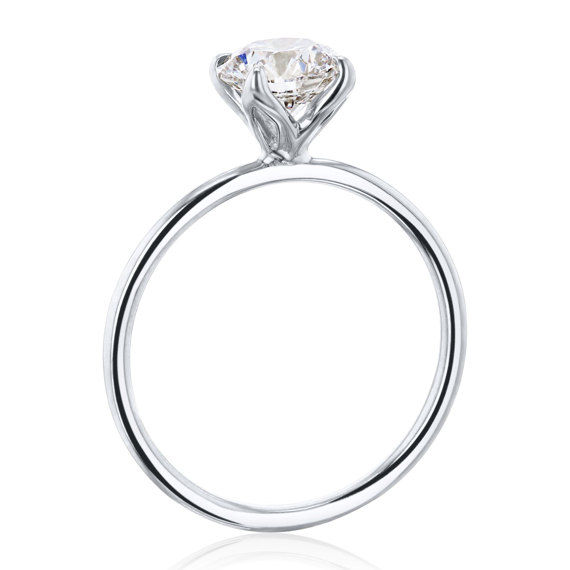Kobelli 1ct Round Floating Tulip Engagement Solitaire Ring (Certified)
