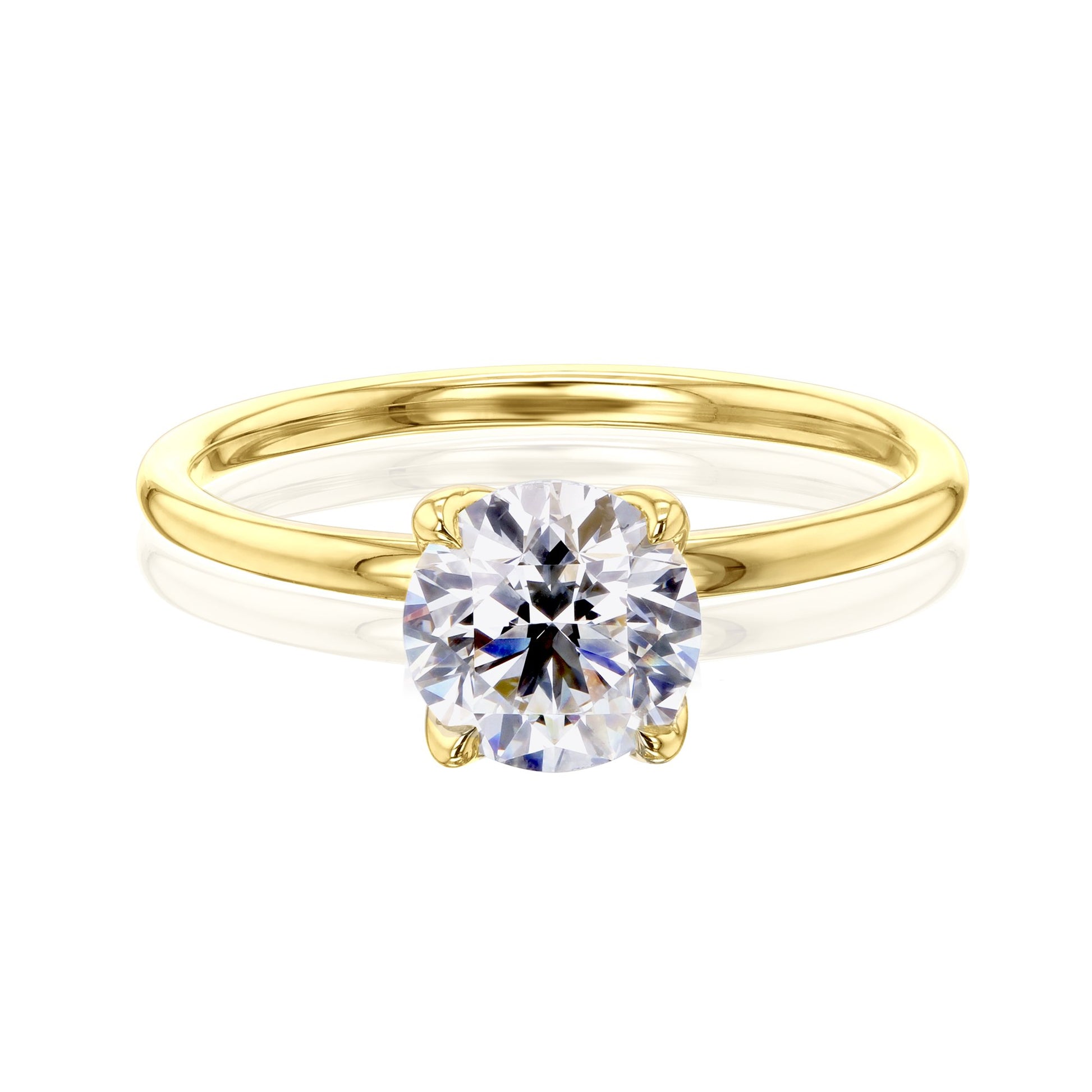 Kobelli 1ct Round Floating Tulip Engagement Solitaire Ring (Certified)