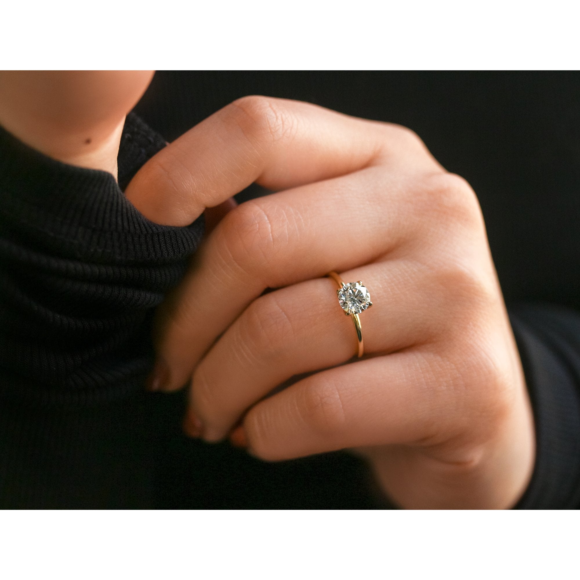 Kobelli 1ct Round Floating Tulip Engagement Solitaire Ring (Certified)