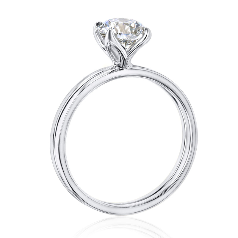 Kobelli 1ct Round Floating Tulip Solitaire Bridal Set (Certified)