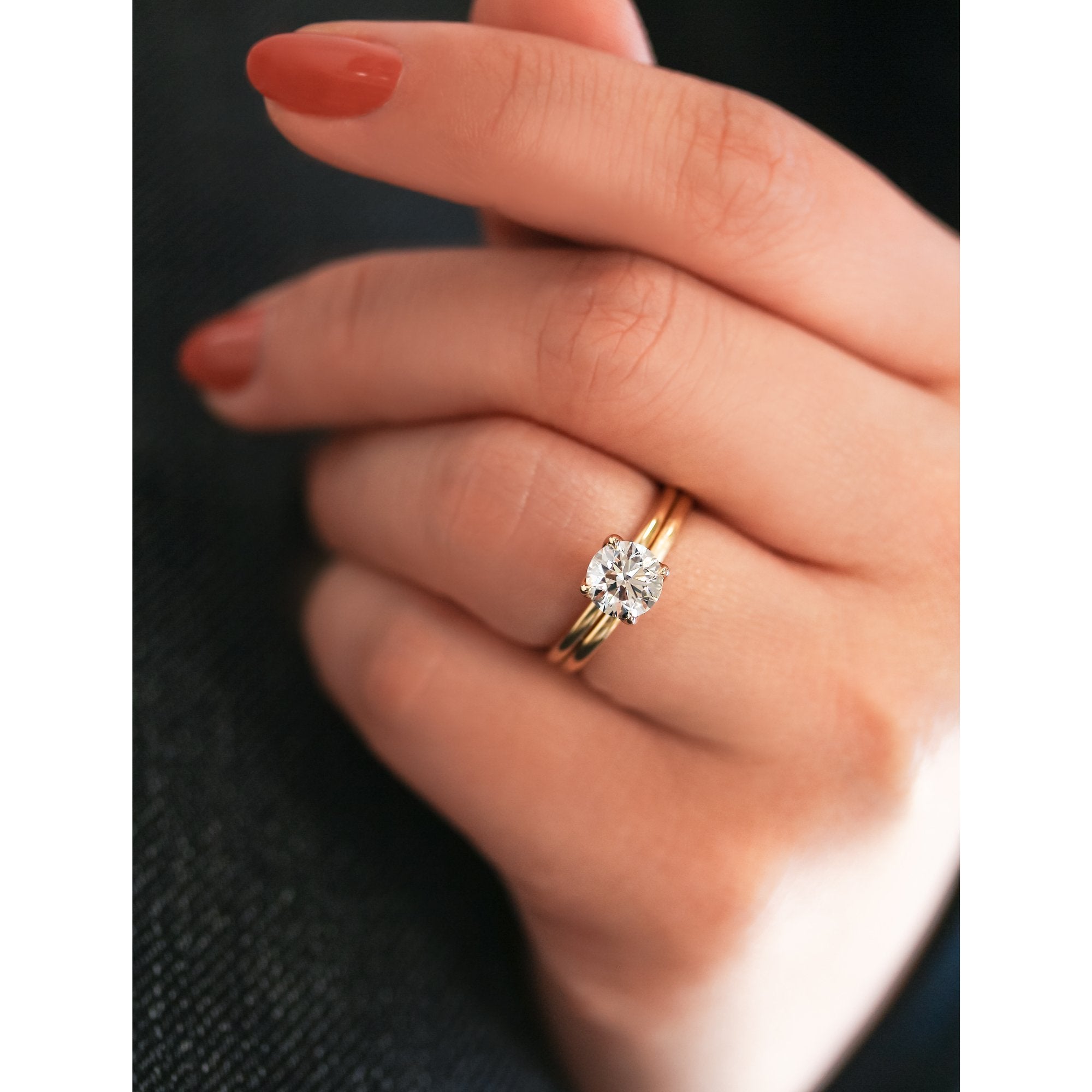 Kobelli 1ct Round Floating Tulip Solitaire Bridal Set (Certified)