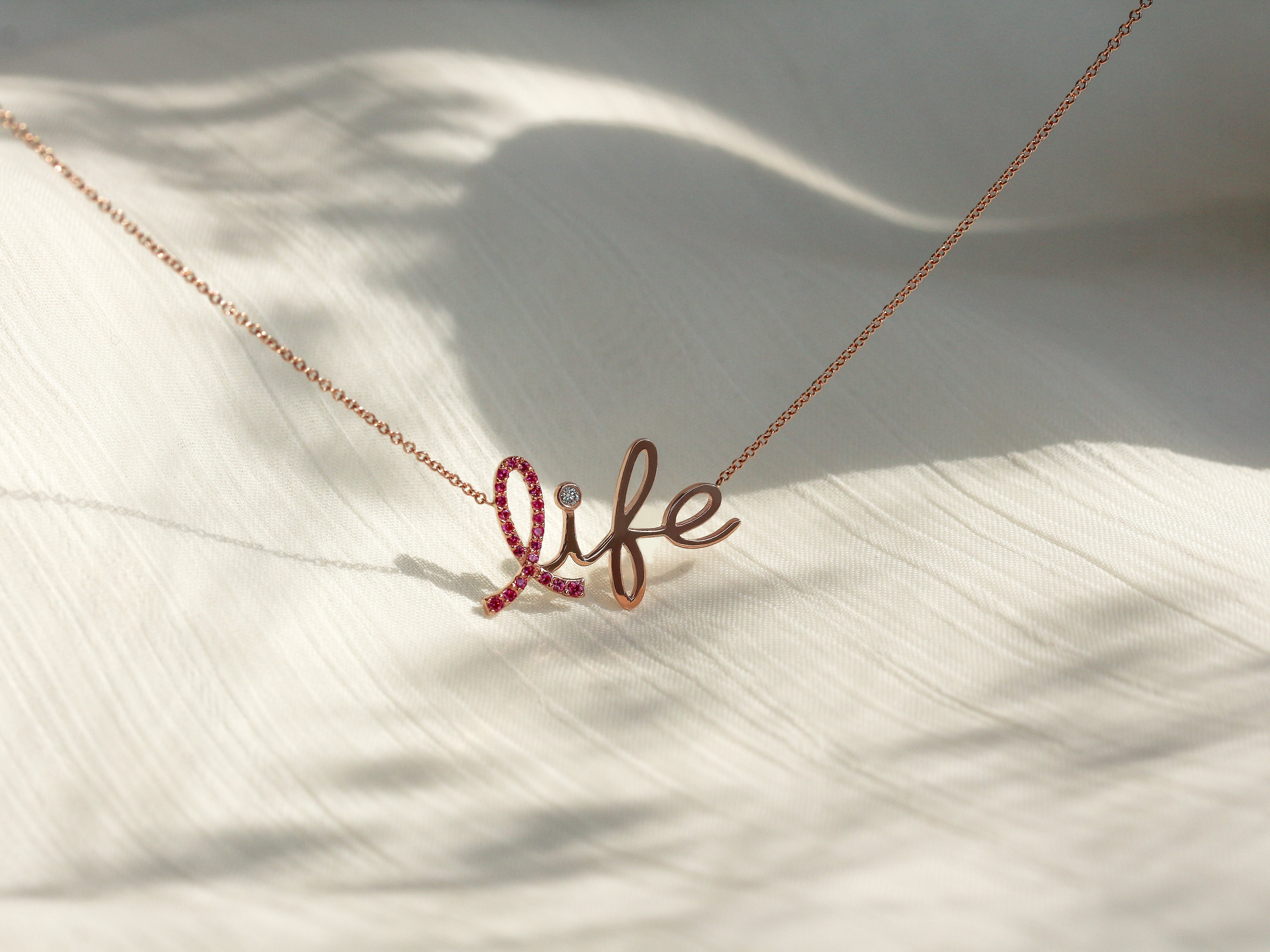 Pink Sapphire "Life" BCA Necklace
