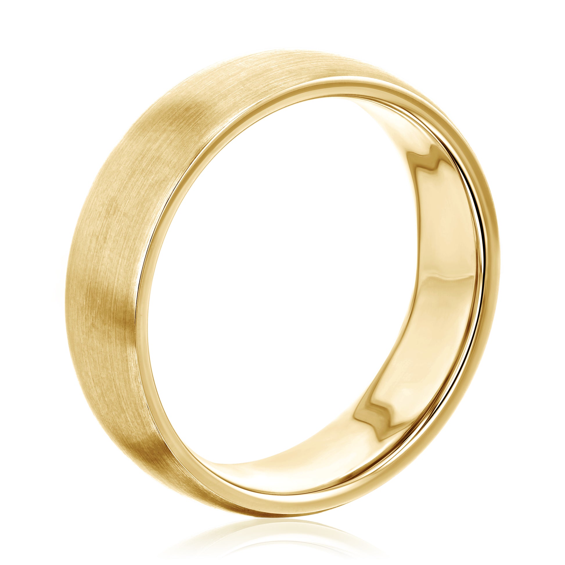 Kobelli Domed Satin matte Gold Ring