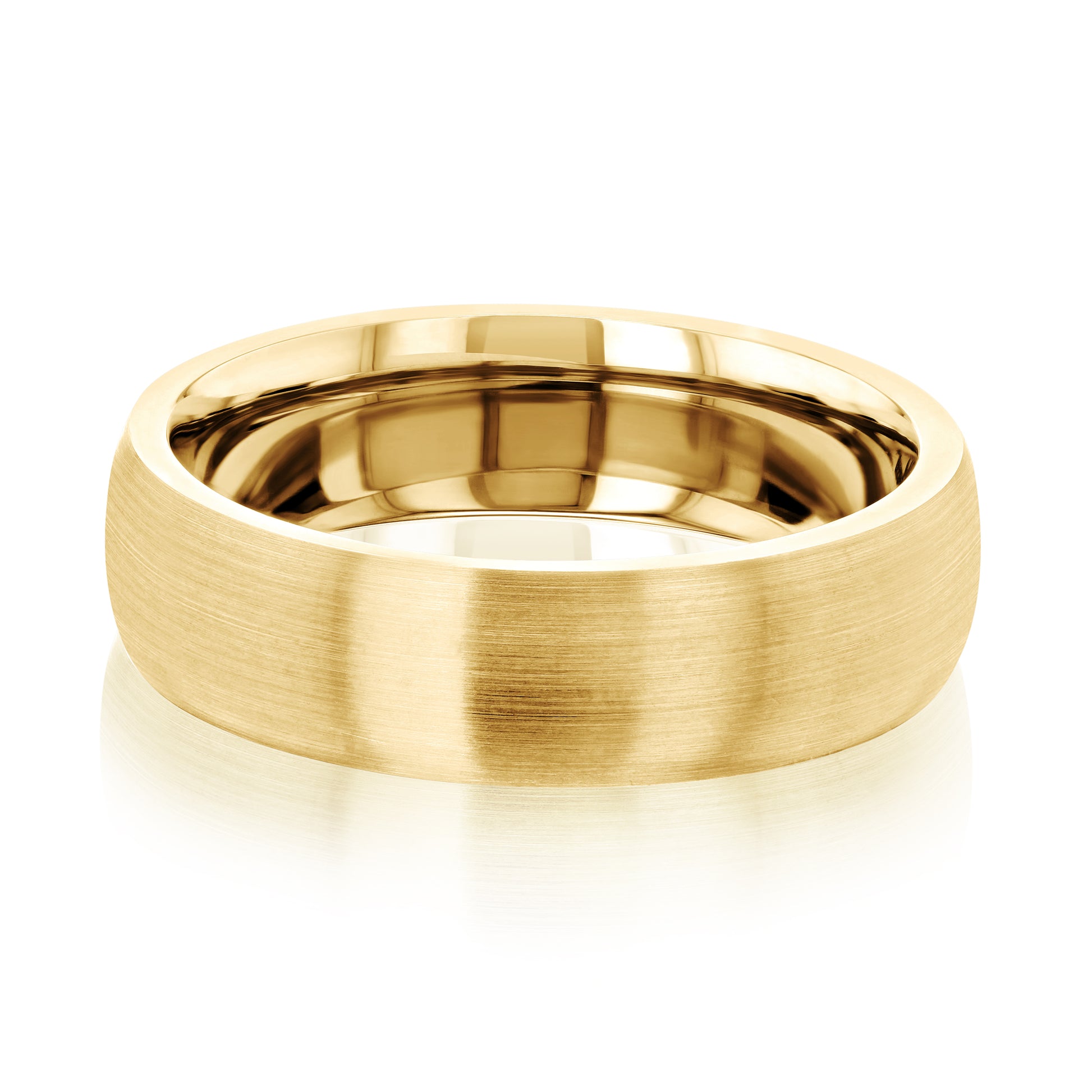 Kobelli Domed Satin matte Gold Ring