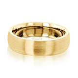 Kobelli Domed Satin matte Gold Ring