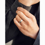 Kobelli Domed Satin matte Gold Ring Lifestyle