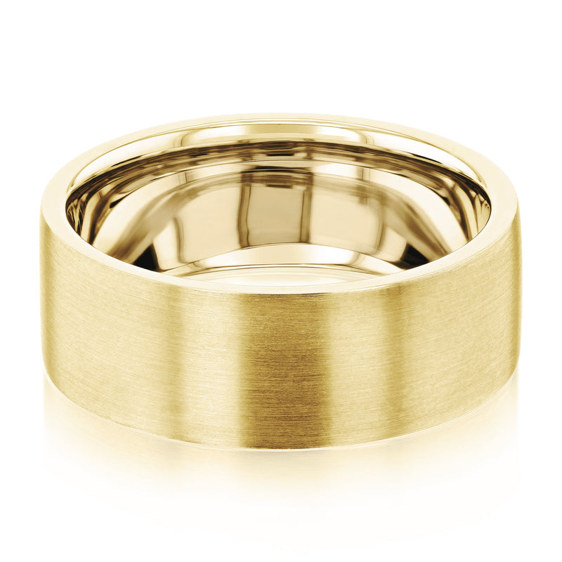 14kt Yellow Gold 4x1mm Flat Band - Matte Finish – Sennin Esko Jewelry