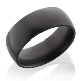 Kobelli Elysium-Volldiamant-gewölbtes schwarzes Band, hochglanzpoliert, 8 mm