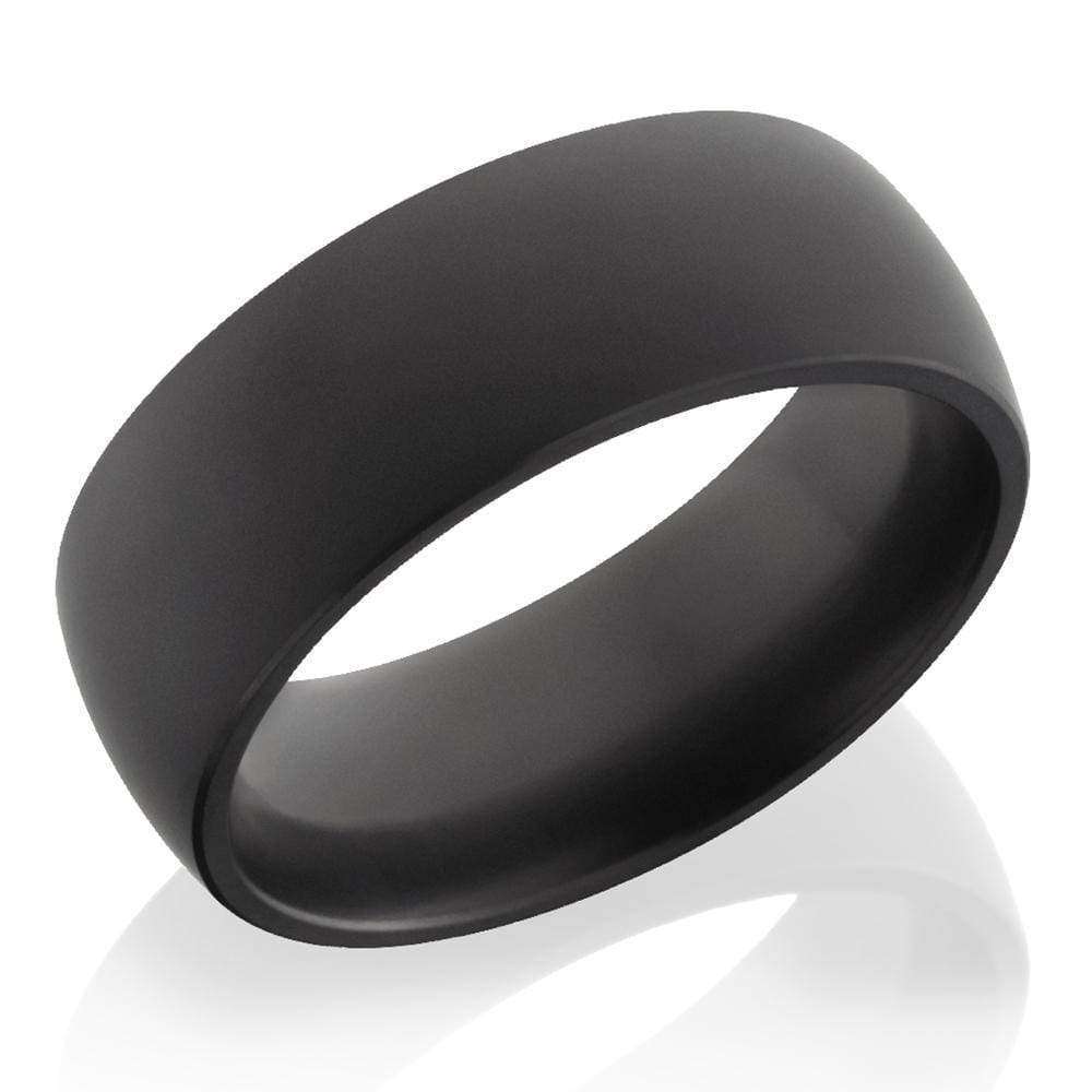 Kobelli Elysium Solid Diamond Domed Black Band Matte 8mm