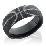 Kobelli basketball mønster zirkonium kuppel 8 mm bånd