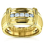Kobelli Channel Diamond Unisex Wedding Band 1/5 CTW in 10k Yellow Gold