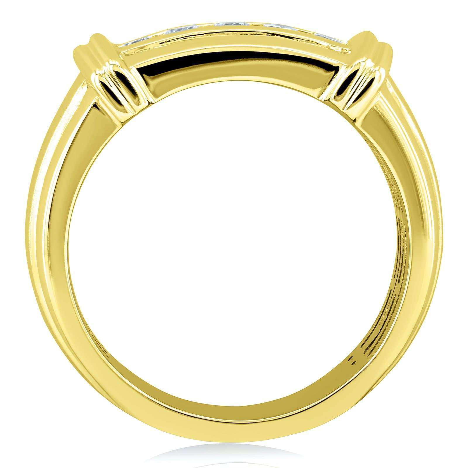 Kobelli Channel Diamond Unisex Wedding Band 1/5 CTW in 10k Yellow Gold