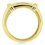 Kobelli Channel Diamond unisex bröllopsband 1/5 CTW i 10 k gult guld