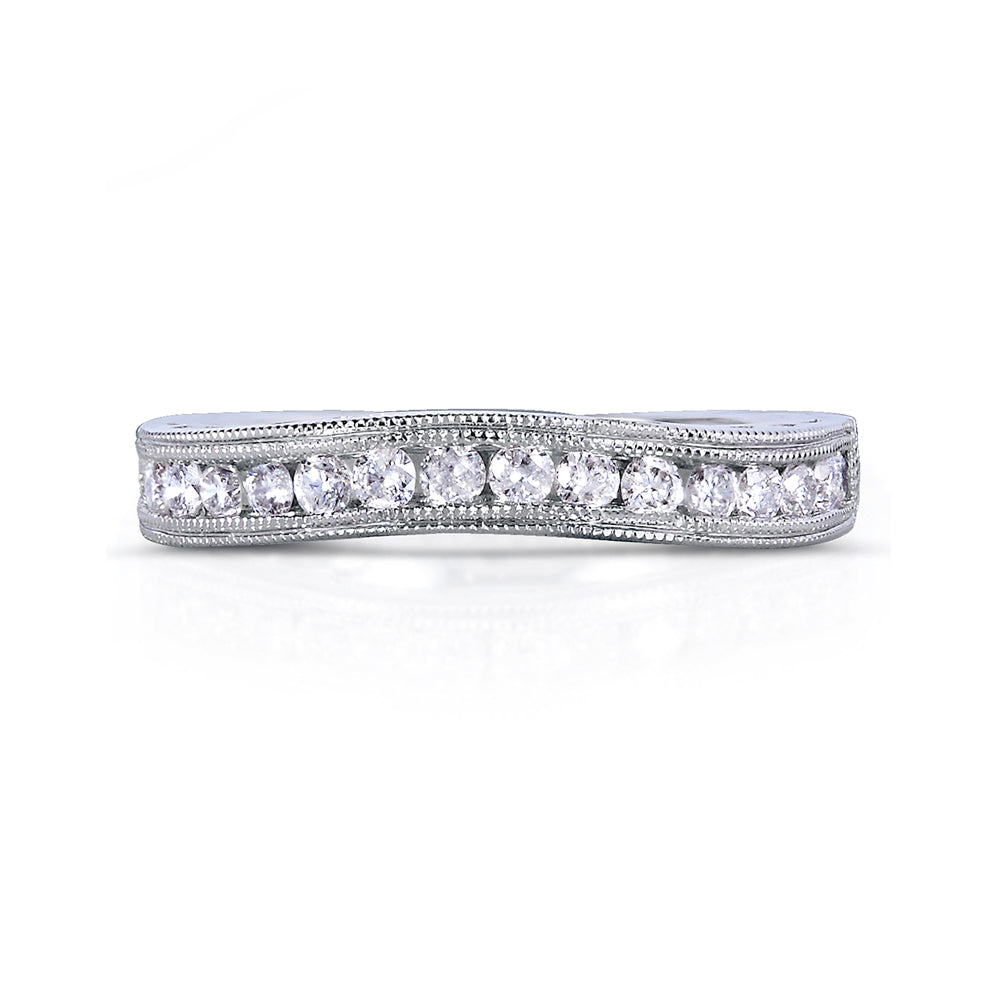 Natural Diamond Half Eternity Winter Shadow Ring