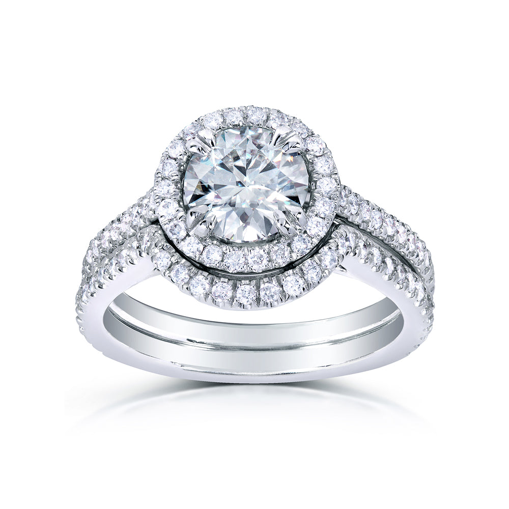 1.4 Carat Moissanite Round Original Bridal Set