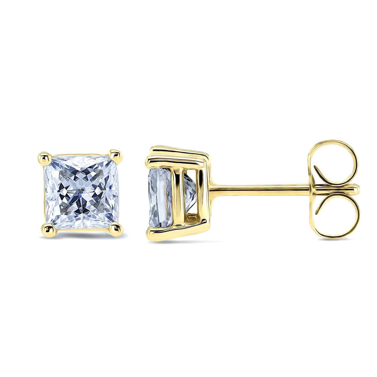 Kobelli Moissanite Princess Studs 1 Carat TW 14k Gold MZ61224-100/Y