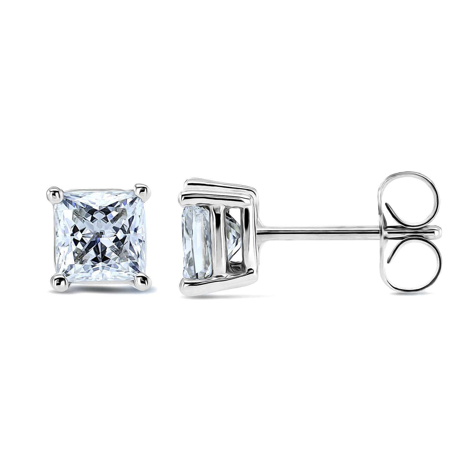 Kobelli Moissanite Princess Studs 1 Carat TW 14k Gold MZ61224-100/W