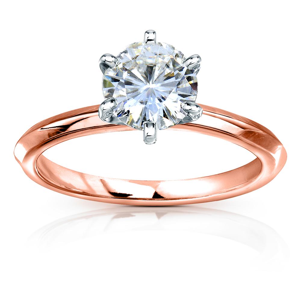 Kobelli 6-Prong Solitaire Classic Engagement Ring - 1 Carat Center in Rose Gold