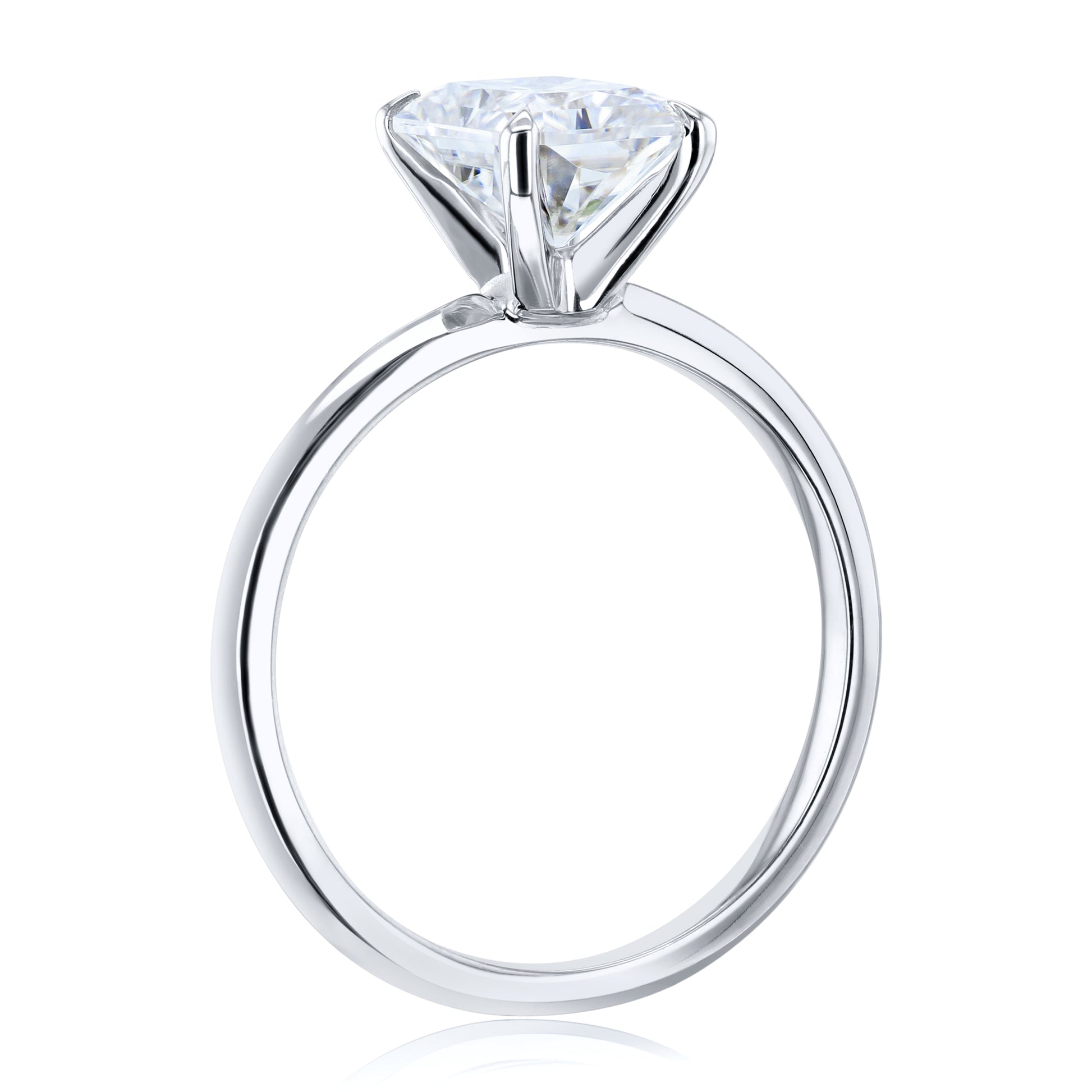 1.75 Carat Moissanite Radiant Saber Ring