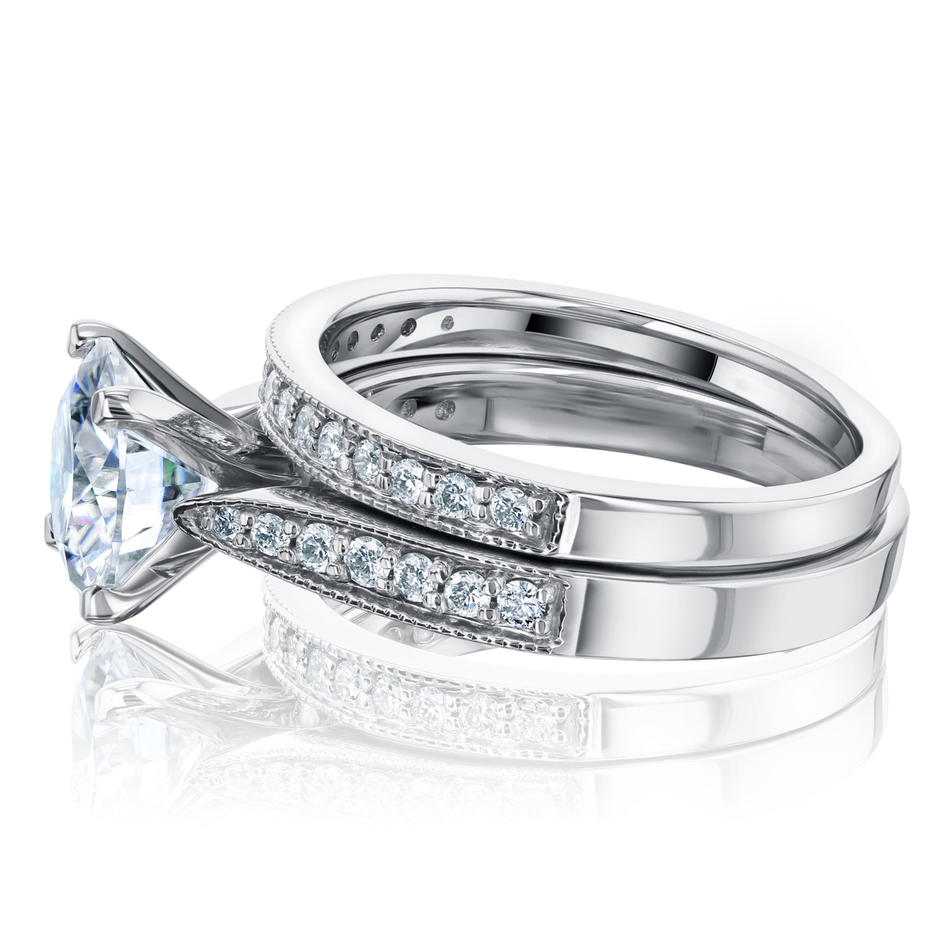 2.3 Carat Moissanite Cushion Sophie Bridal Set