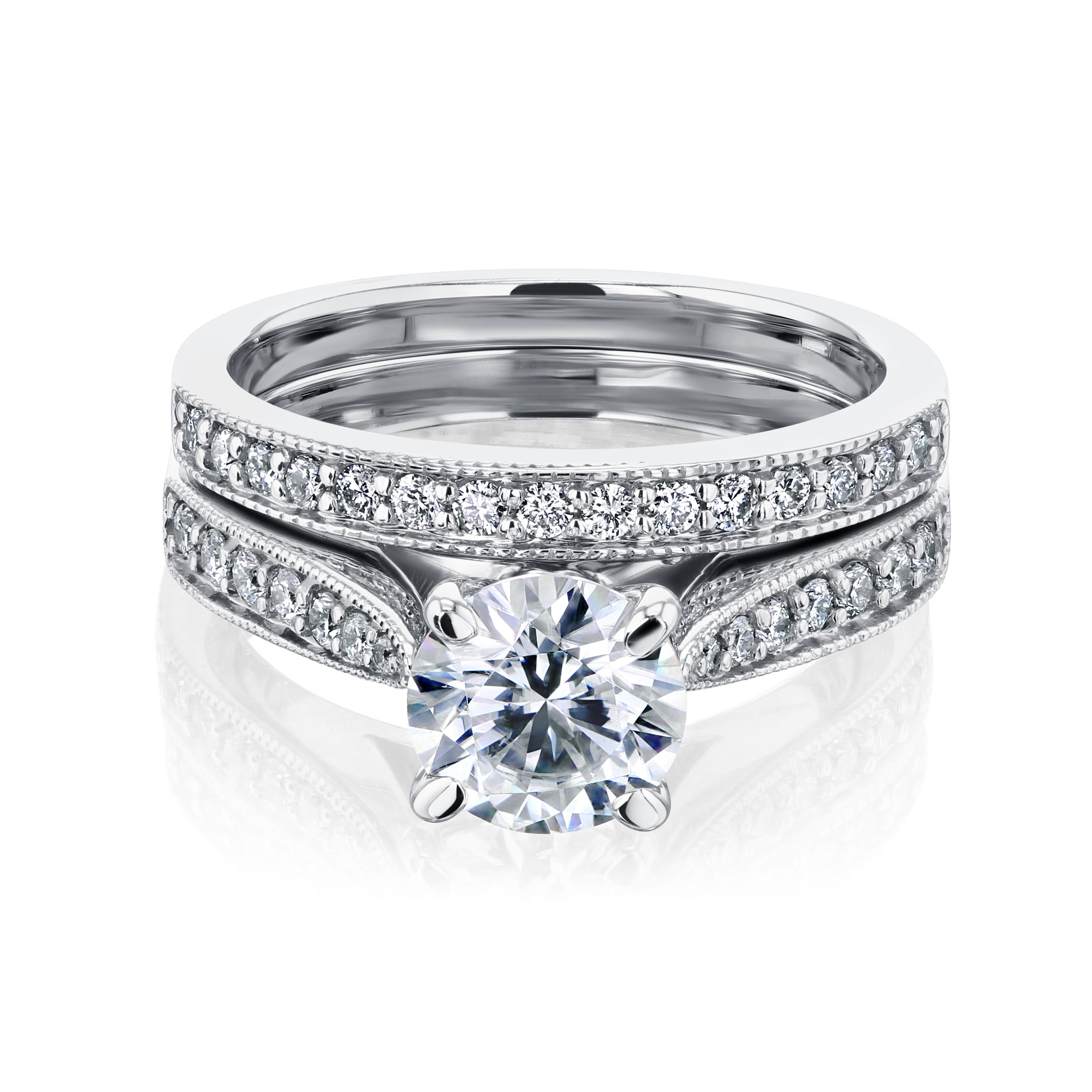 1.3 Carat Moissanite Round Sophie Bridal Set