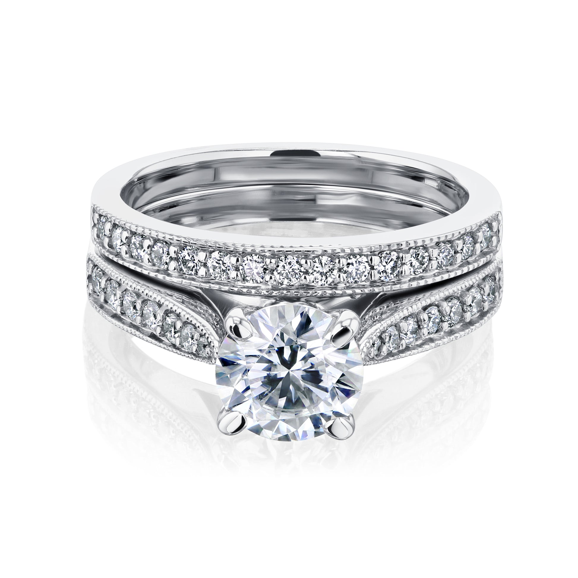 1.3 Carat Moissanite Round Sophie Bridal Set
