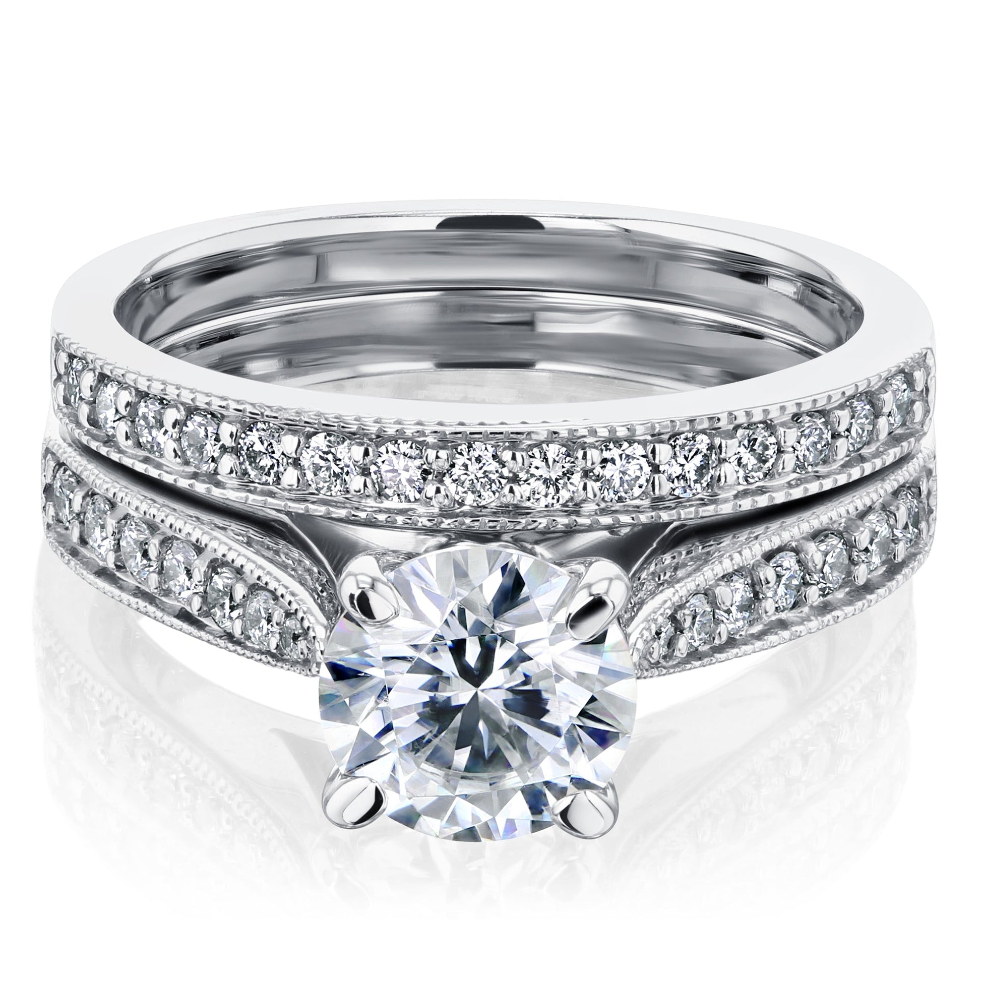 1.3 Carat Moissanite Round Sophie Bridal Set