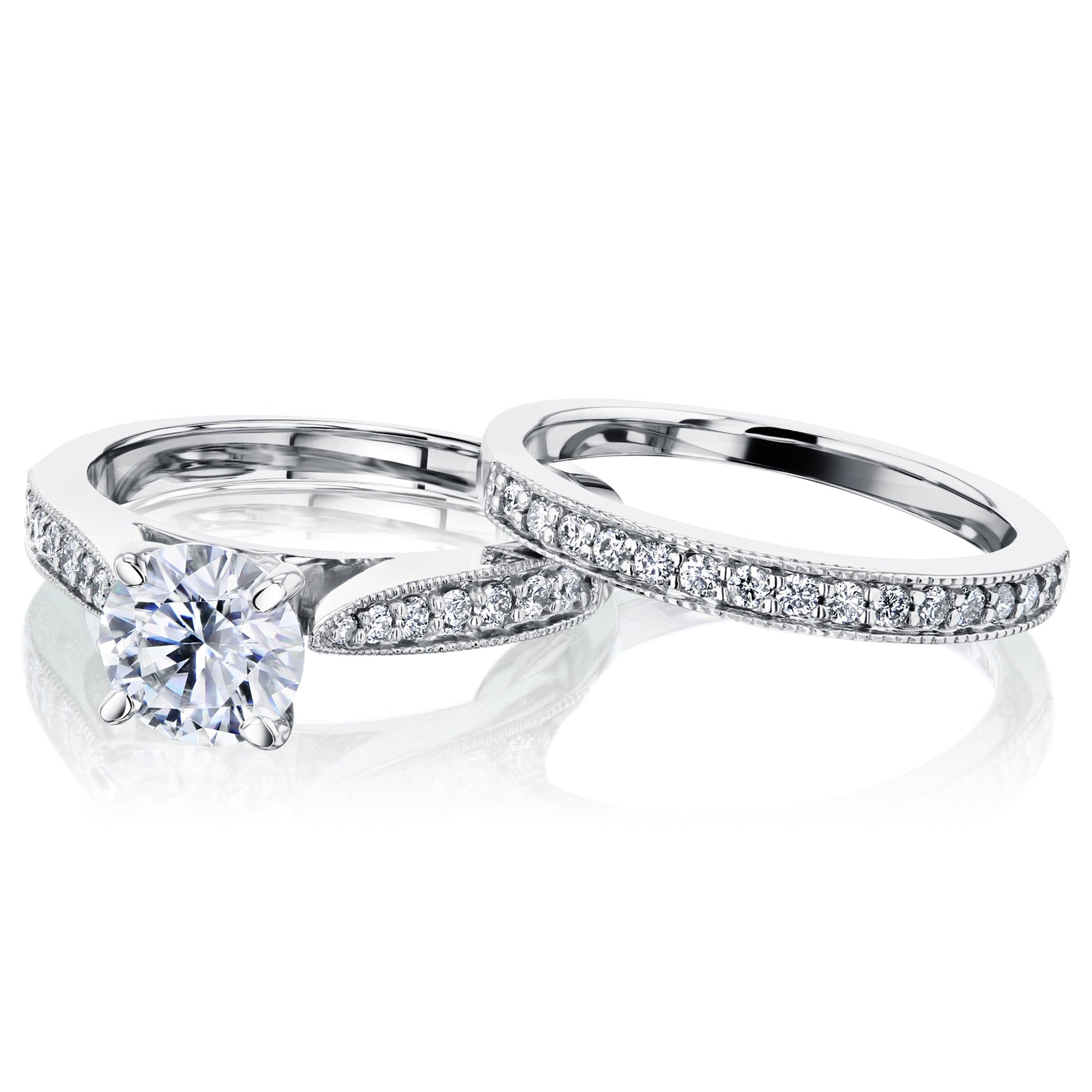 1.3 Carat Moissanite Round Sophie Bridal Set