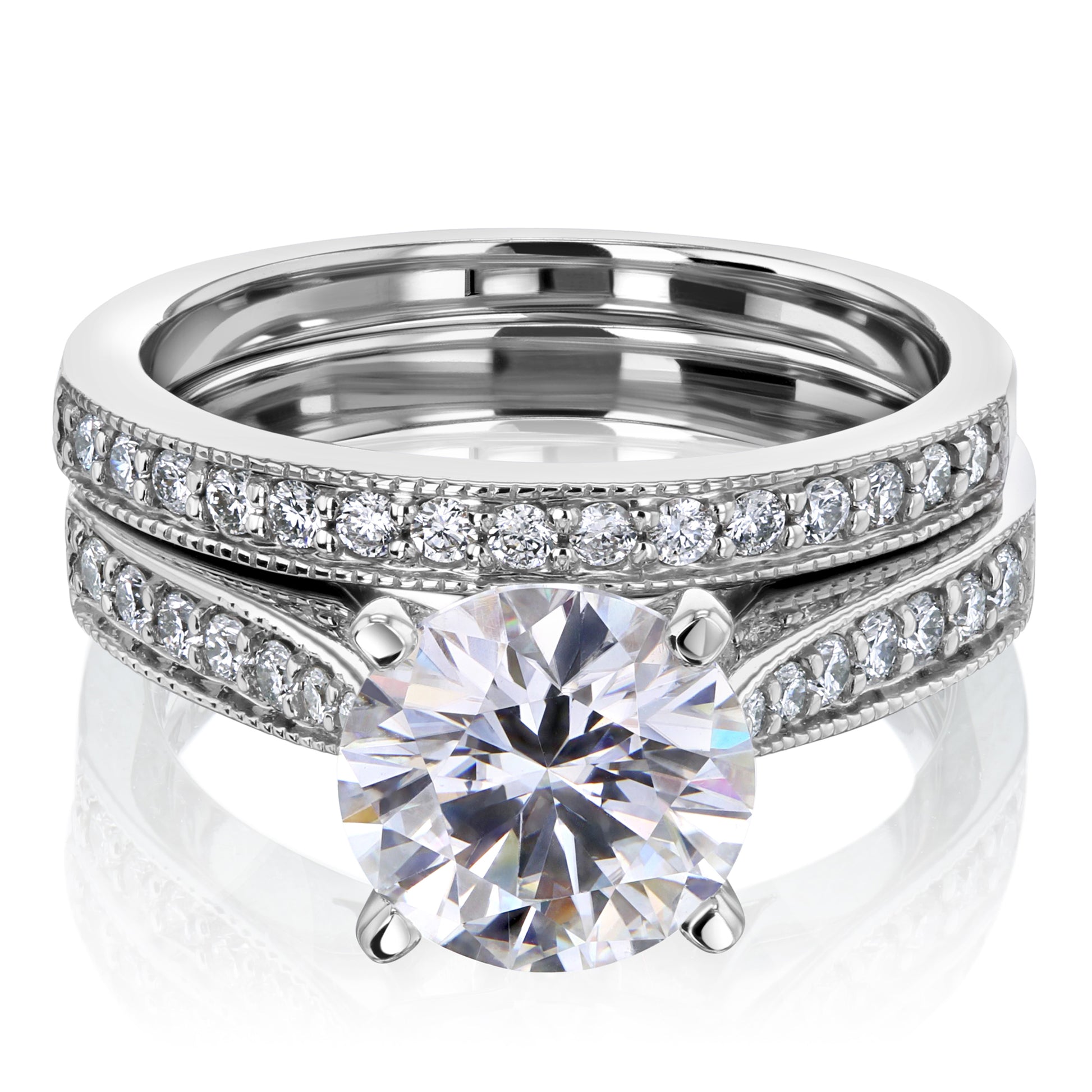 2.3 Carat Moissanite Round Sophie Bridal Set