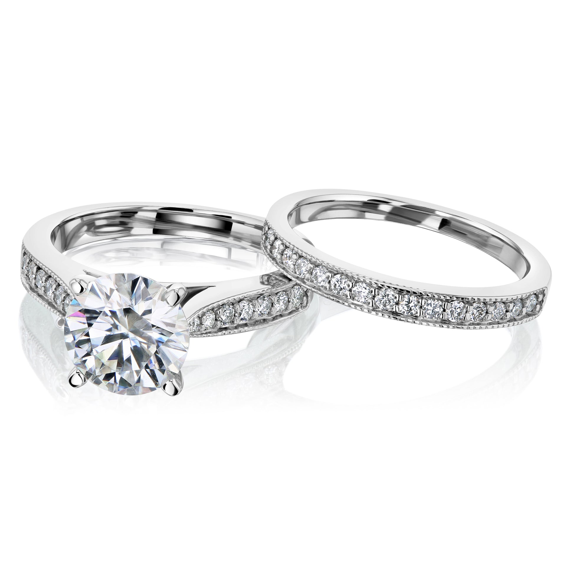 2.3 Carat Moissanite Round Sophie Bridal Set