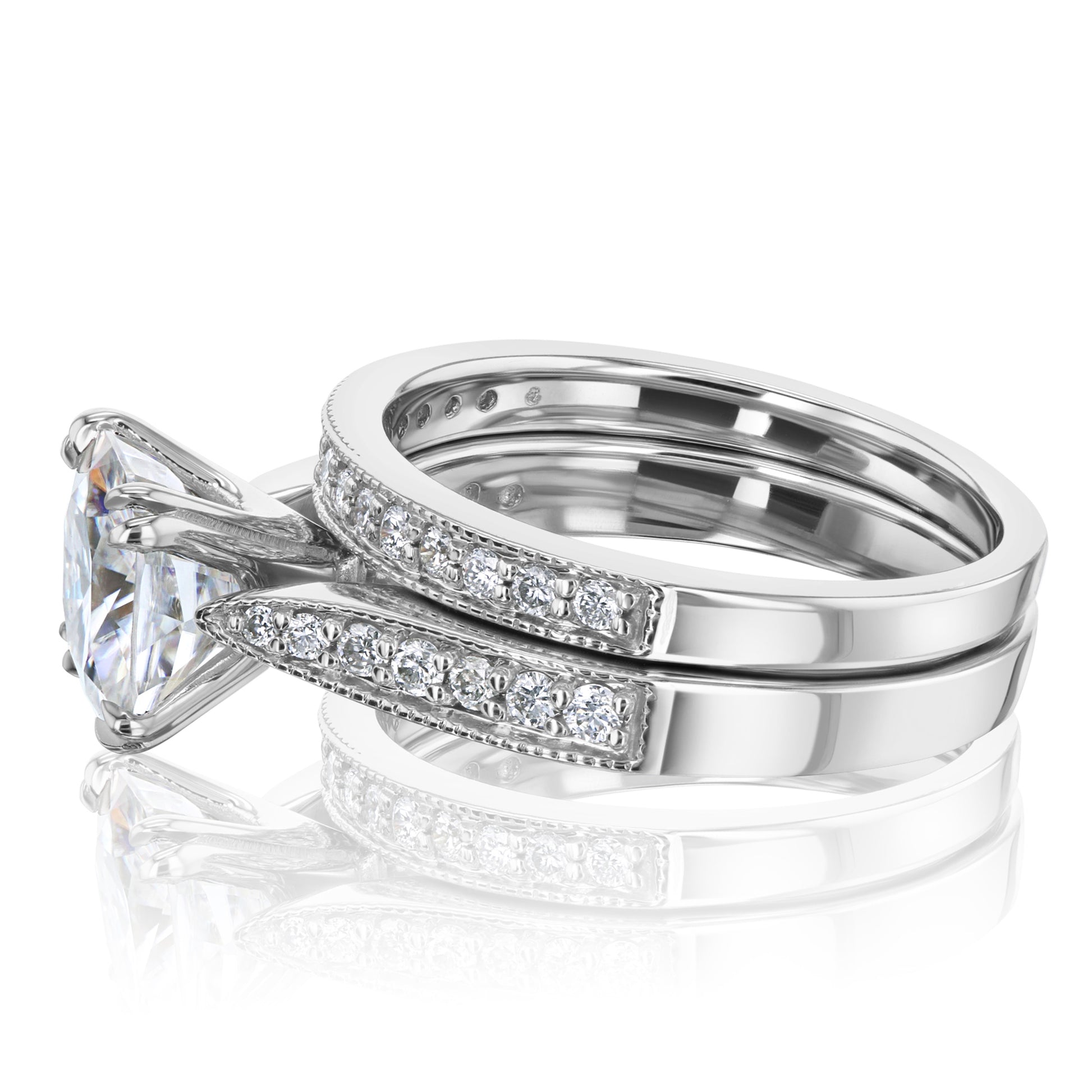 2.3 Carat Moissanite Round Sophie Bridal Set
