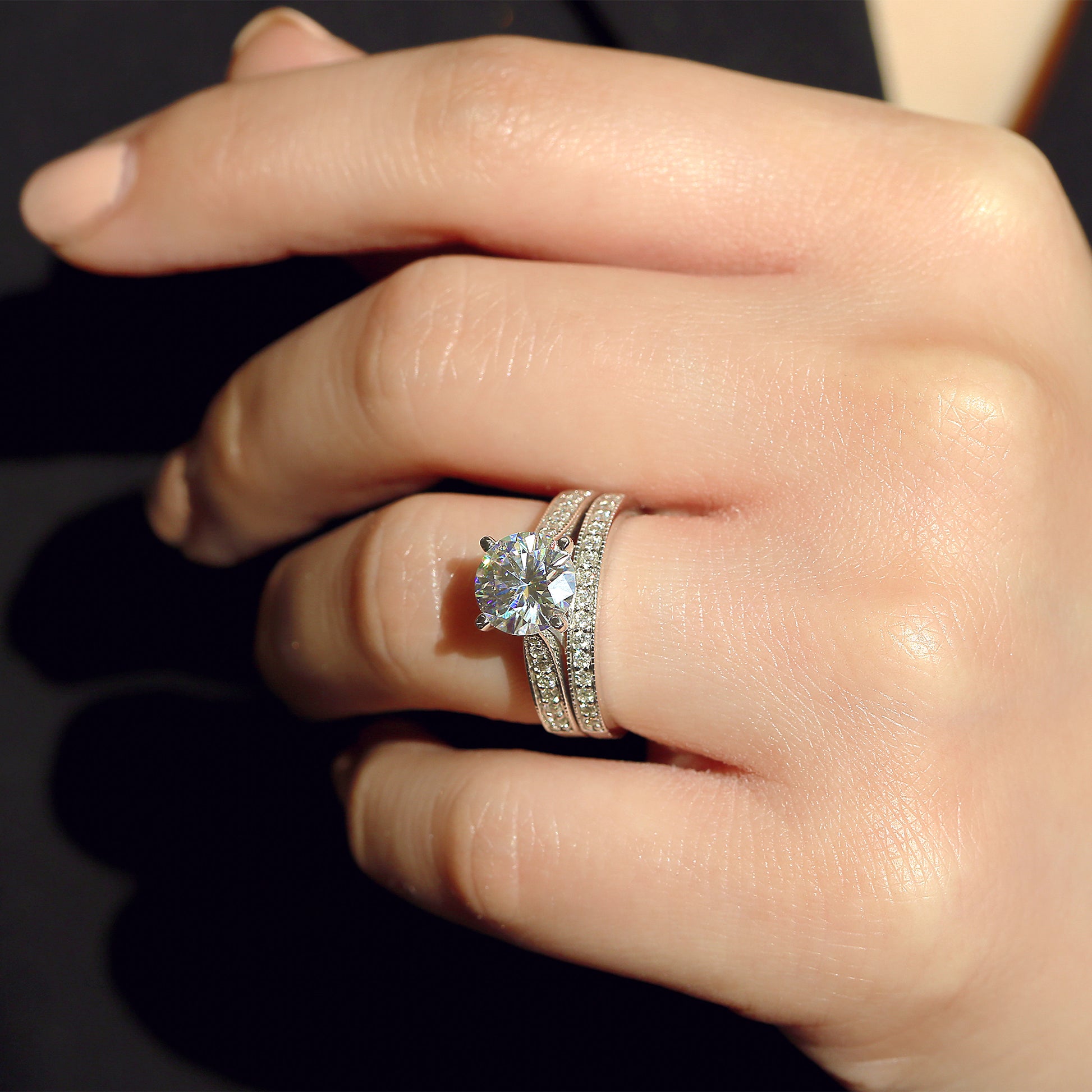 2.3 Carat Moissanite Round Sophie Bridal Set
