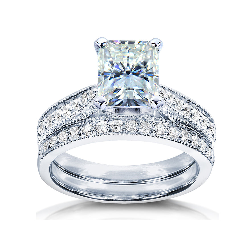 2.1 Carat Moissanite Radiant Sophie Bridal Set
