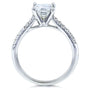 Kobelli Emerald Moissanite Engagement Ring with Diamond 1 7/8 CTW 14k White Gold