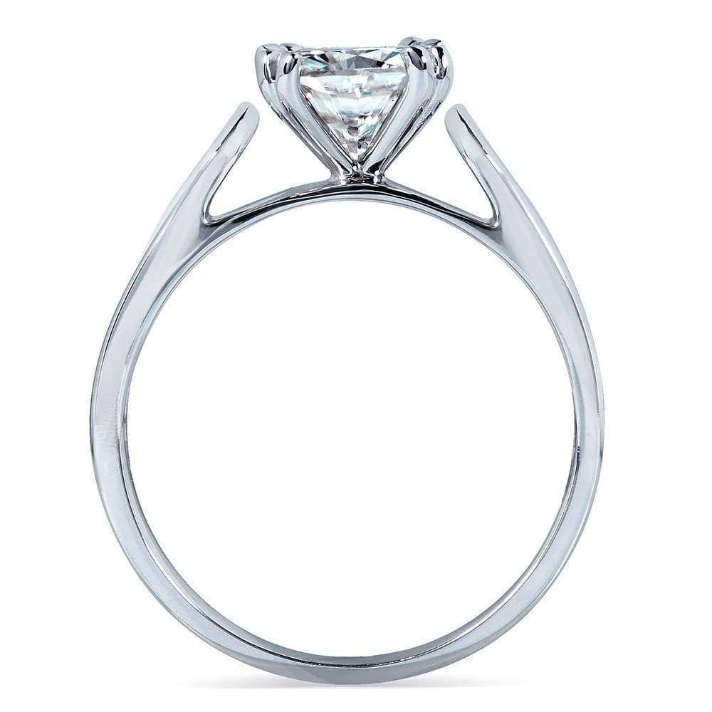 Kobelli Cushion-cut Moissanite Solitaire Engagement Ring 1 1/10 Carat 14k White Gold
