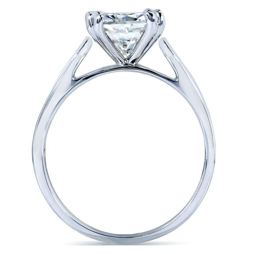 Kobelli Cushion-cut Moissanite Solitaire Engagement Ring 2 CTW 14k White Gold