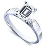 Kobelli Emerald Cut Moissanite Solitaire Engagement Ring 1 Carat 14k White Gold (HI/VS)