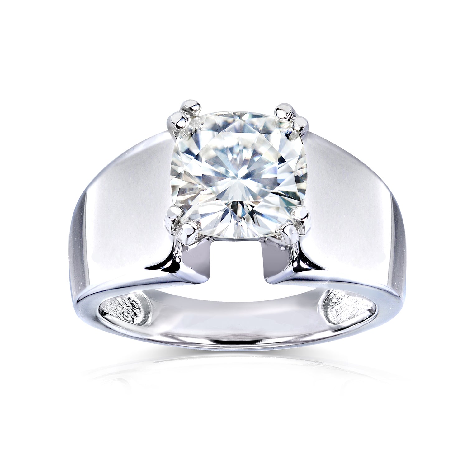 2 Carat Solitaire Cushion Extra Wide Heidi Ring