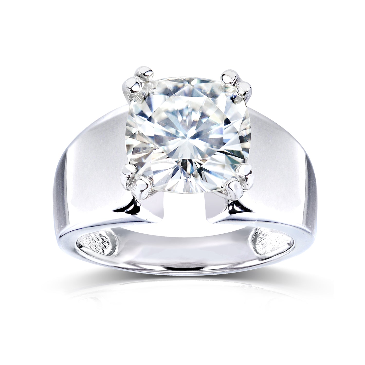 Wide Solitaire Engagement Ring