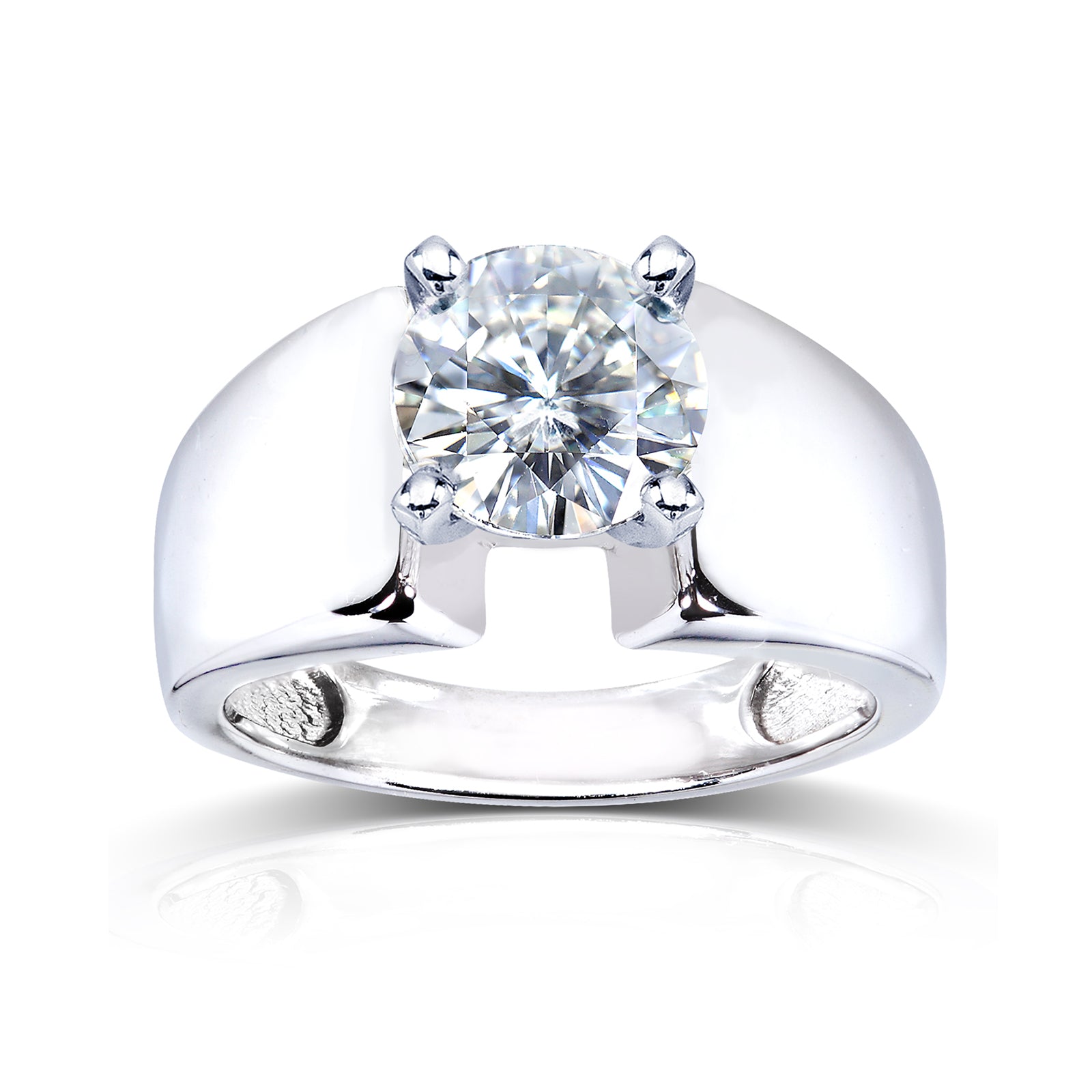 1.9 Carat Moissanite Solitaire Extra Wide Heidi Ring