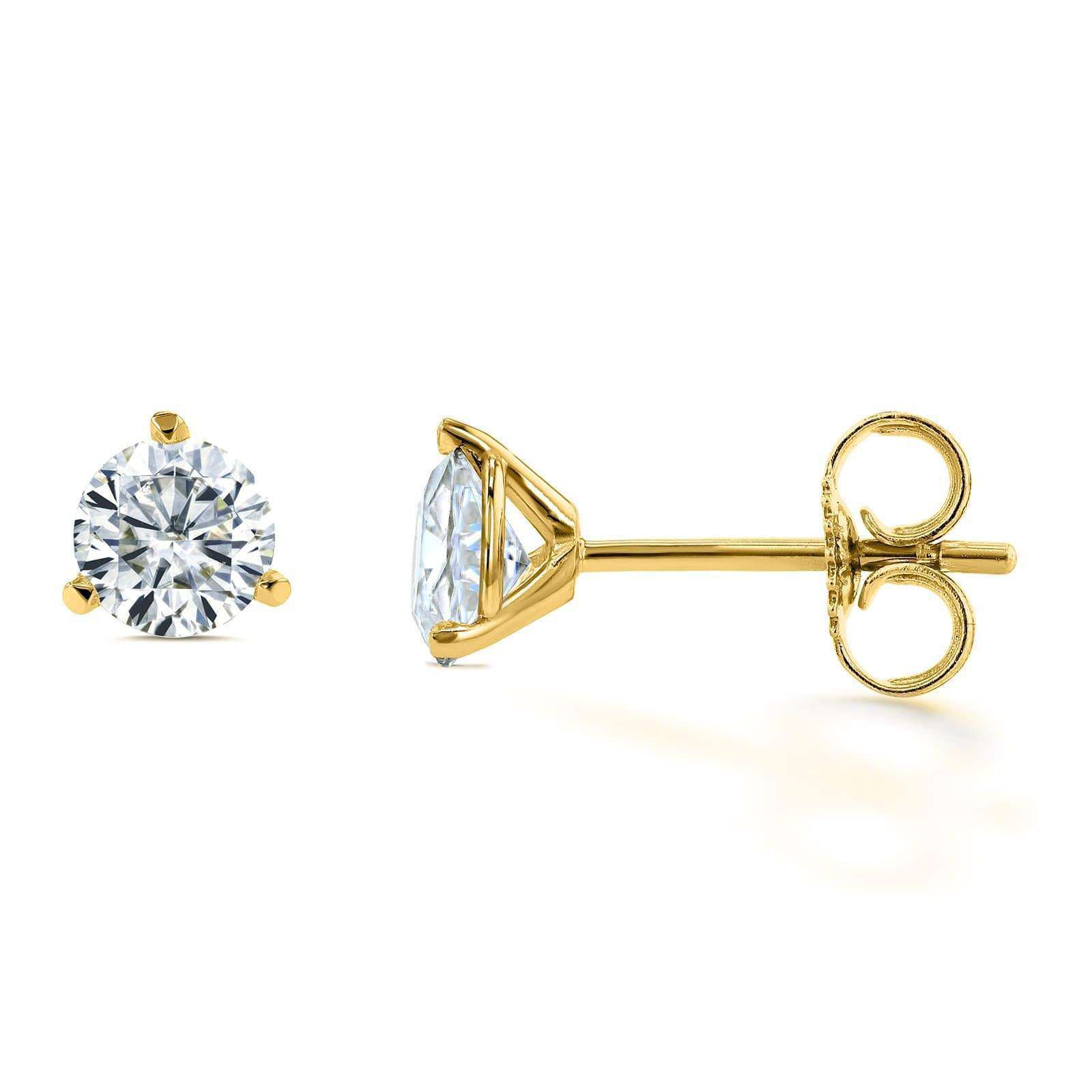 Moissanite 3-Prong Charlotte Travel Studs (DEF/VS)