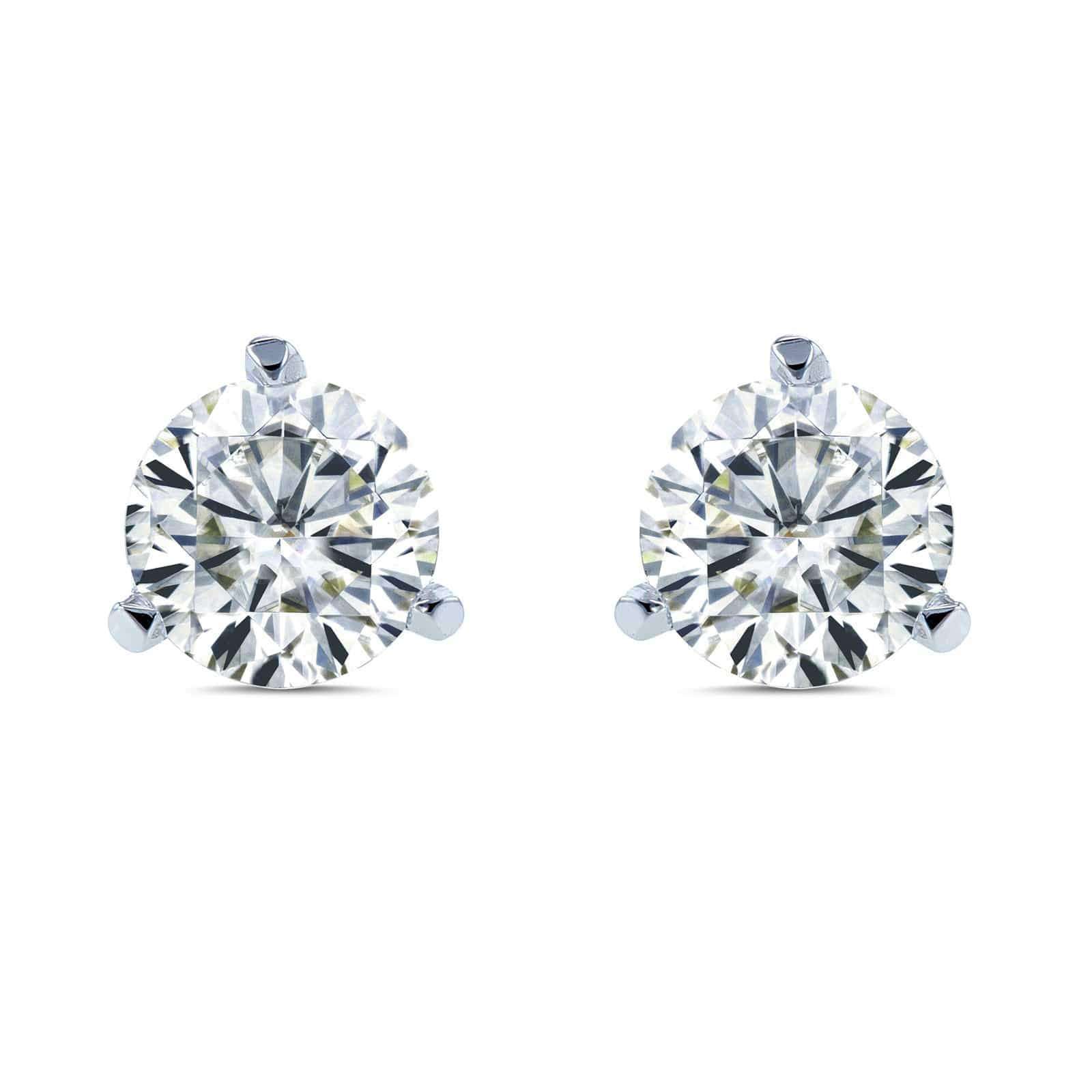 Moissanite 3-Prong Charlotte Travel Studs (DEF/VS)