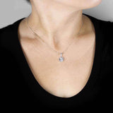 Kobelli Runde Moissanit- und Diamant-Halskette, 1 1/10 CTW, 14 Karat Gold