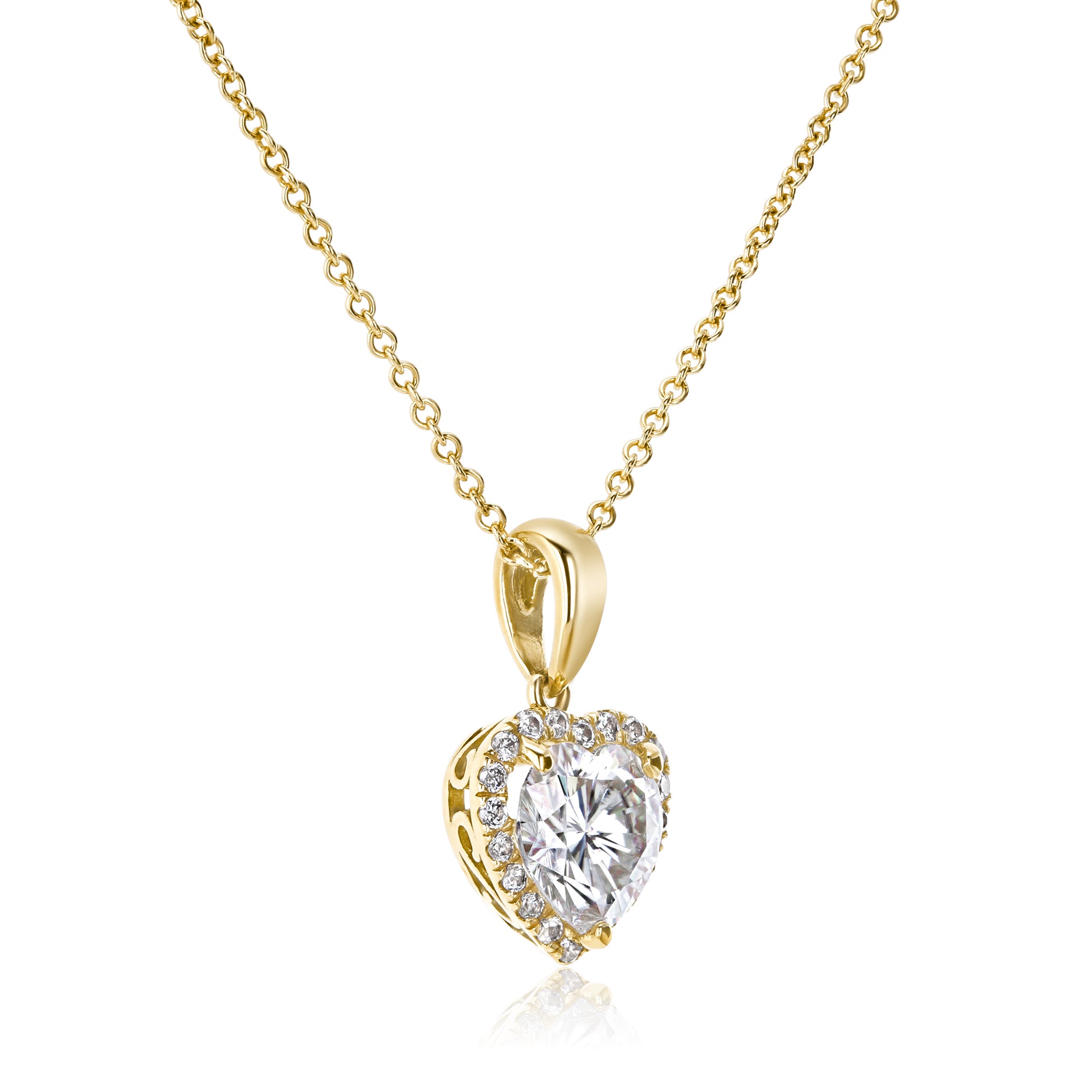 1.1 Carat Moissanite Heart Kaori Necklace